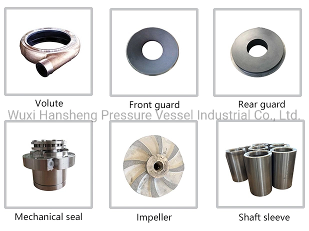 Centrifugal Pump Motor Spare Parts Acid Resistant and Wear-Resistant Hydraulic Pump Parts